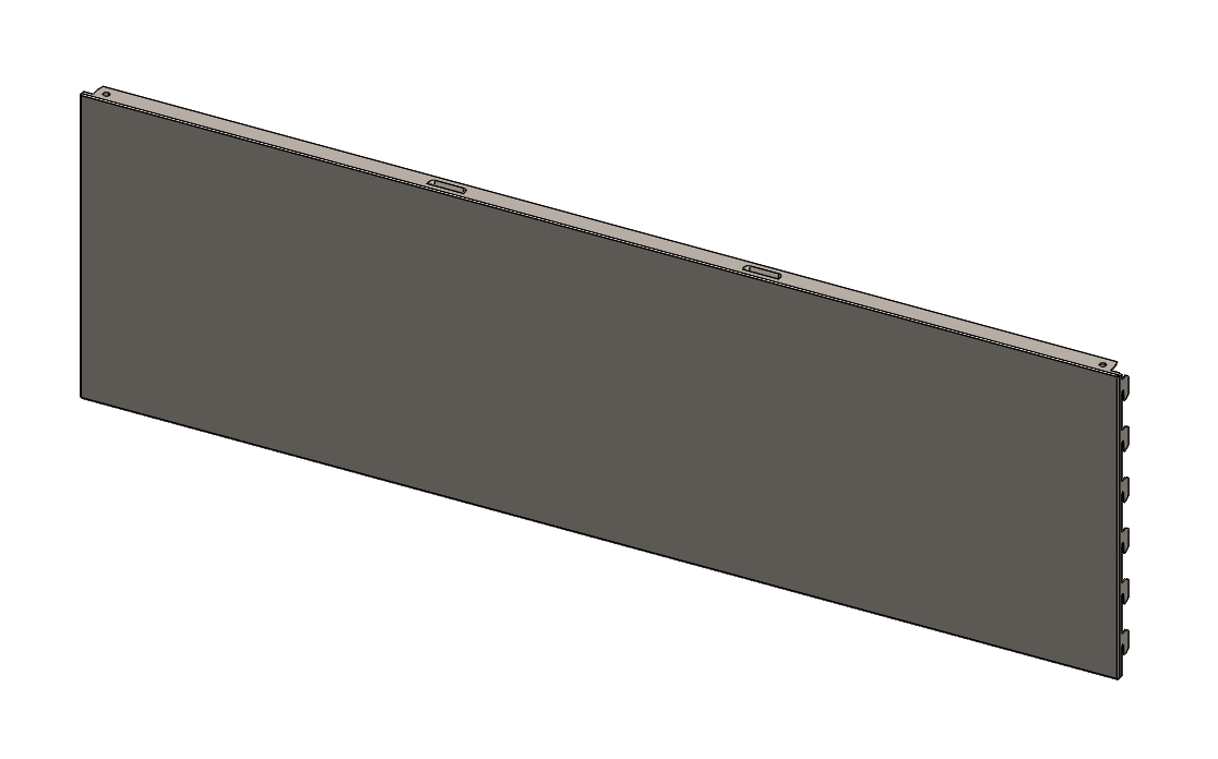 Gondola plain back panel