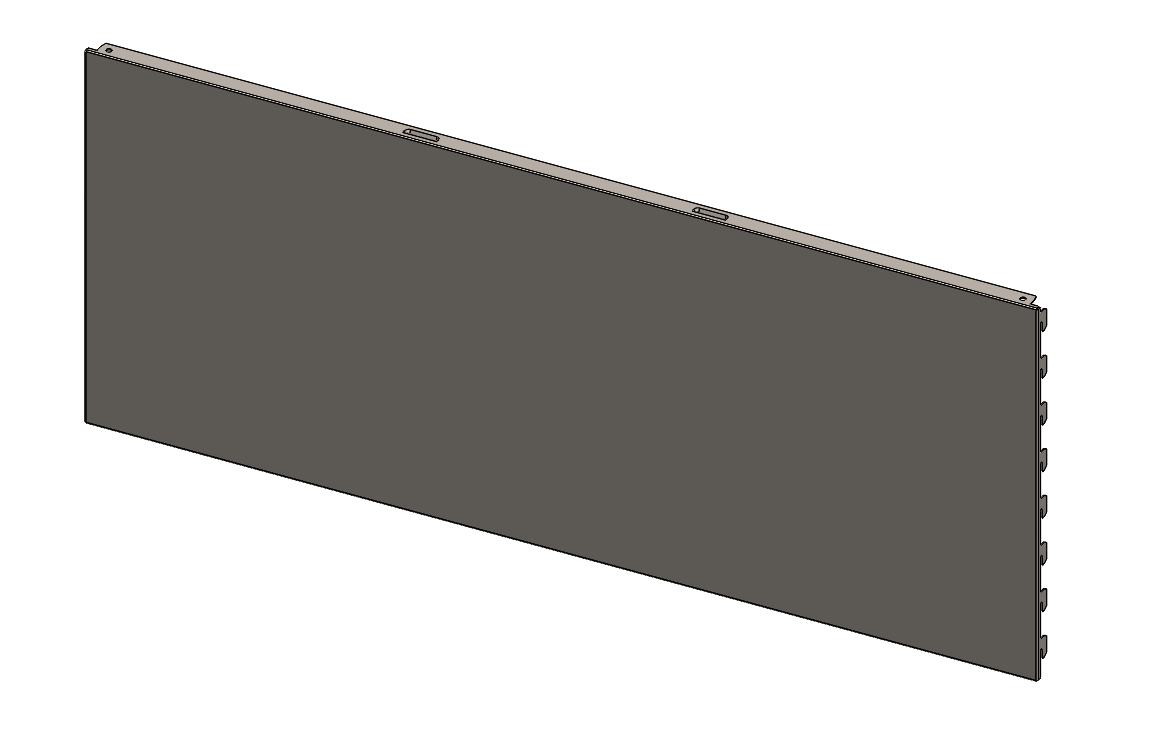 Gondola plain back panel