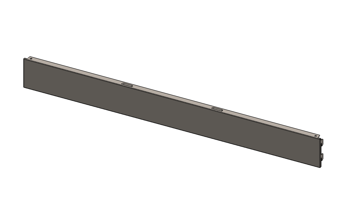 Gondola plain back panel