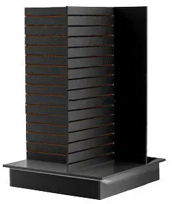 0287 - 4 WAY SLATWALL MERCHANDISER DISPLAY BLACK 36"