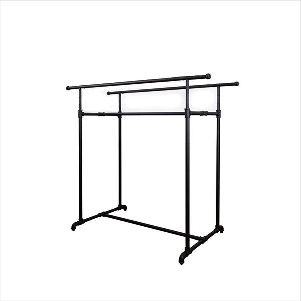 DOUBLE RAIL ADJUSTABLE CLOTHING RACK