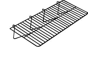 7535283 - STRAIGHT GRID SHELF BLACK 23.5"X12"