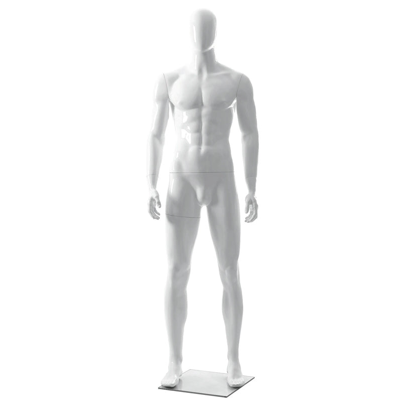 7609063 - MATTE WHITE MALE MANNEQUIN FIBERGLASS