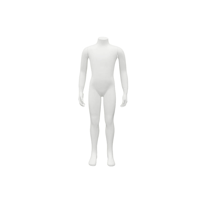 7609997 - HEADLESS CHILD MANNEQUIN MATTE WHITE 8 YEARS OLD