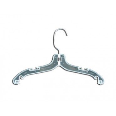 7800030 - CLEAR PLASTIC DRESS HANGER 12" PACK 100