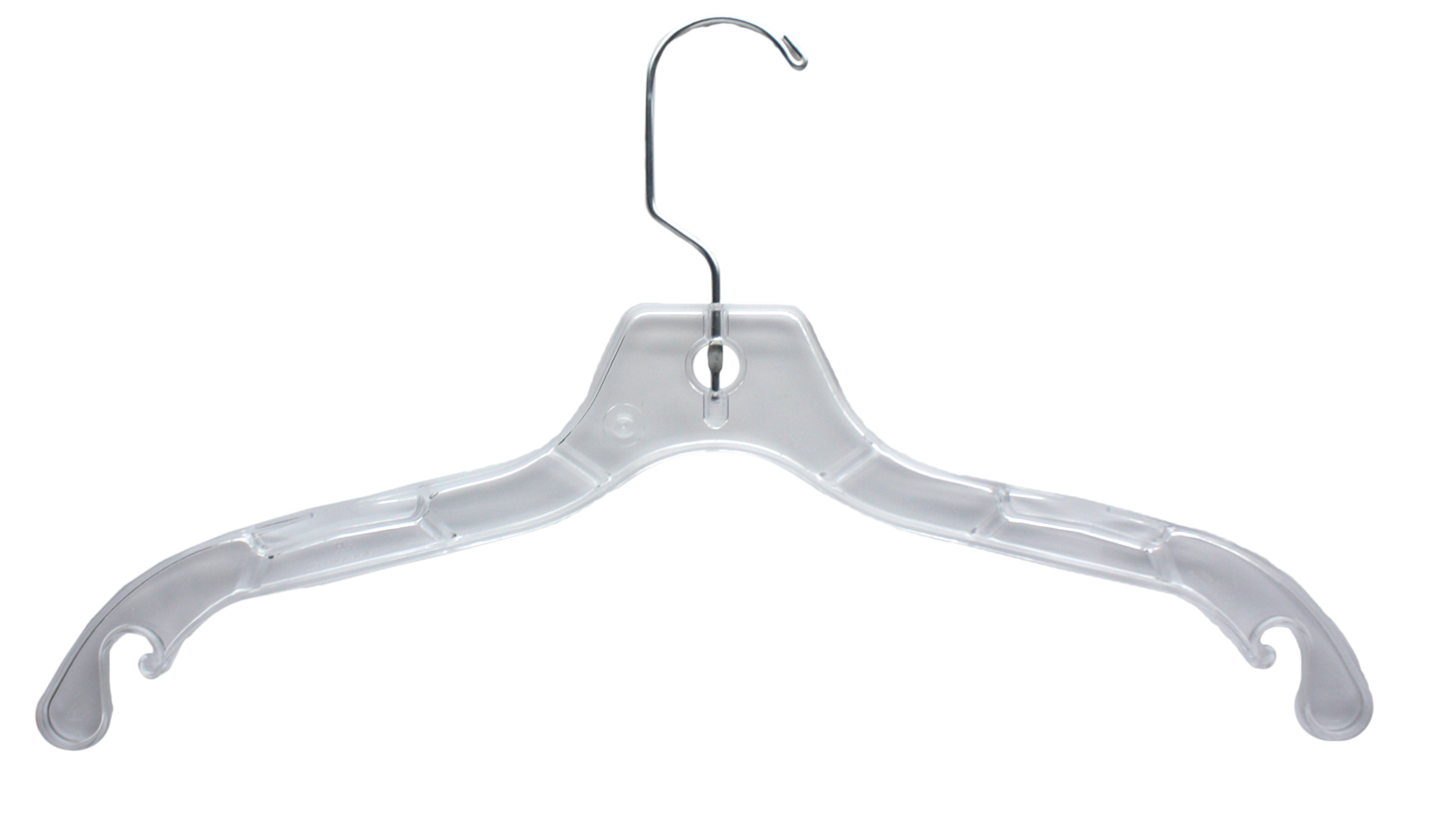7800131 - STANDARD CLEAR PLASTIC TOP HANGER 17" PACK 100
