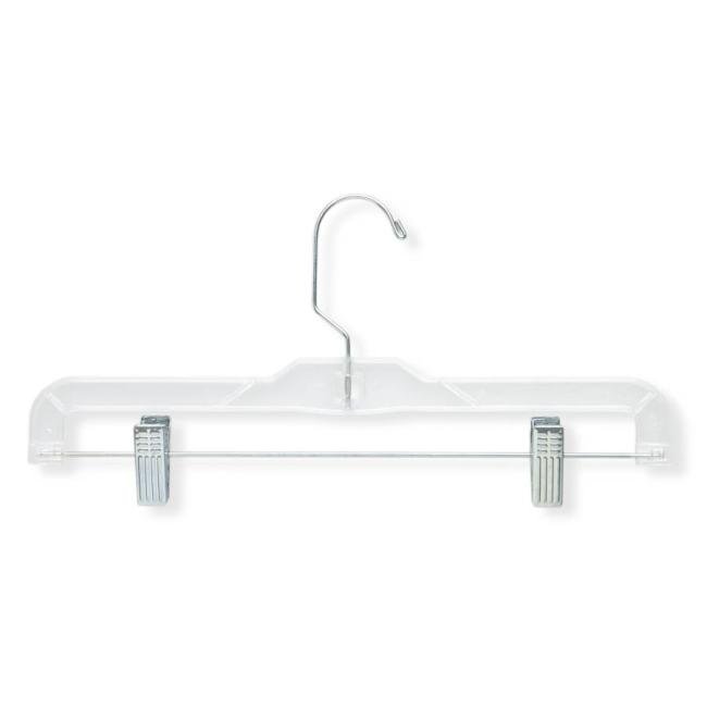 7810010 - CLEAR PLASTIC SKIRT & PANT HANGER 12" PACK 100