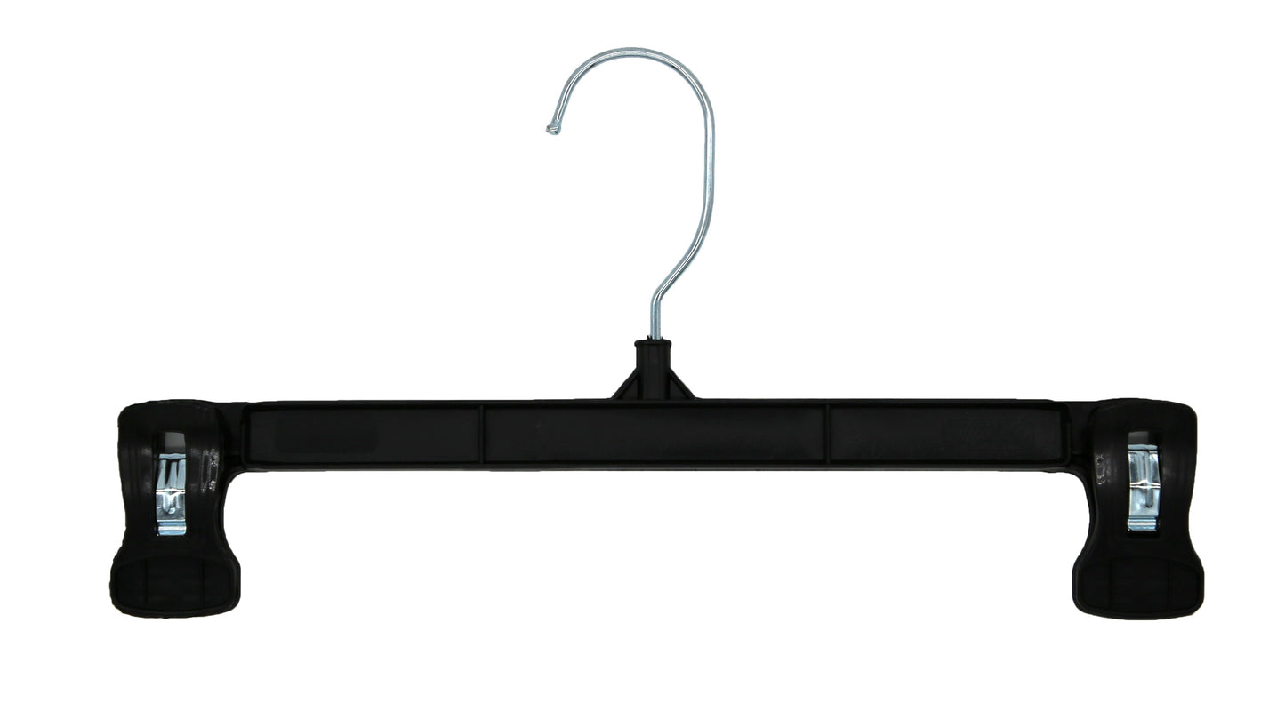 0024 - BLACK PLASTIC HANGERS 12" BOX OF 100