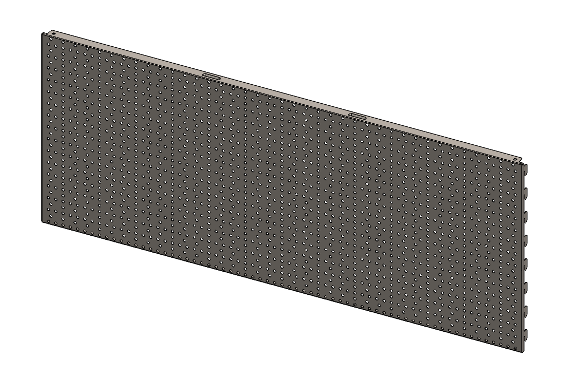 Gondola perforated back panel