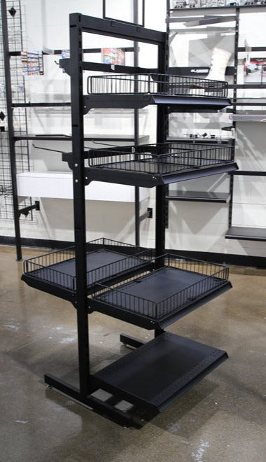 HDG HEAVY DUTY MATTE BLACK GONDOLA SHELVING SYSTEM