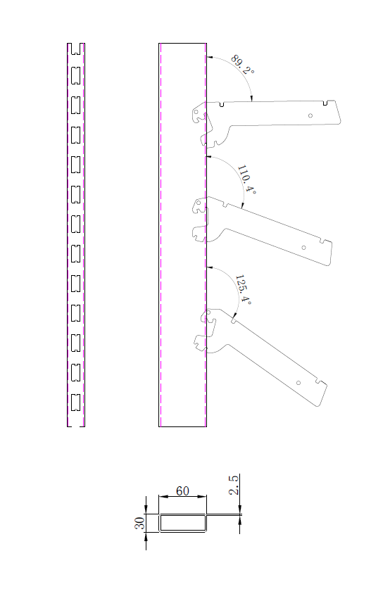 Gondola shelf bracket adjustable
