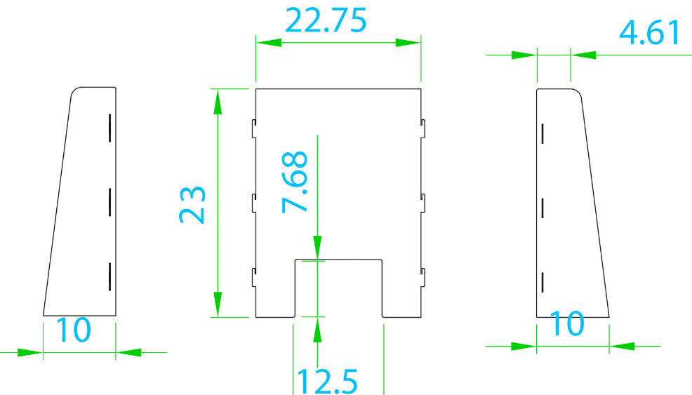 7232708 - Acrylic Counter Shield with Side Panels 23.5"W x 23"H x 1-8" Thick