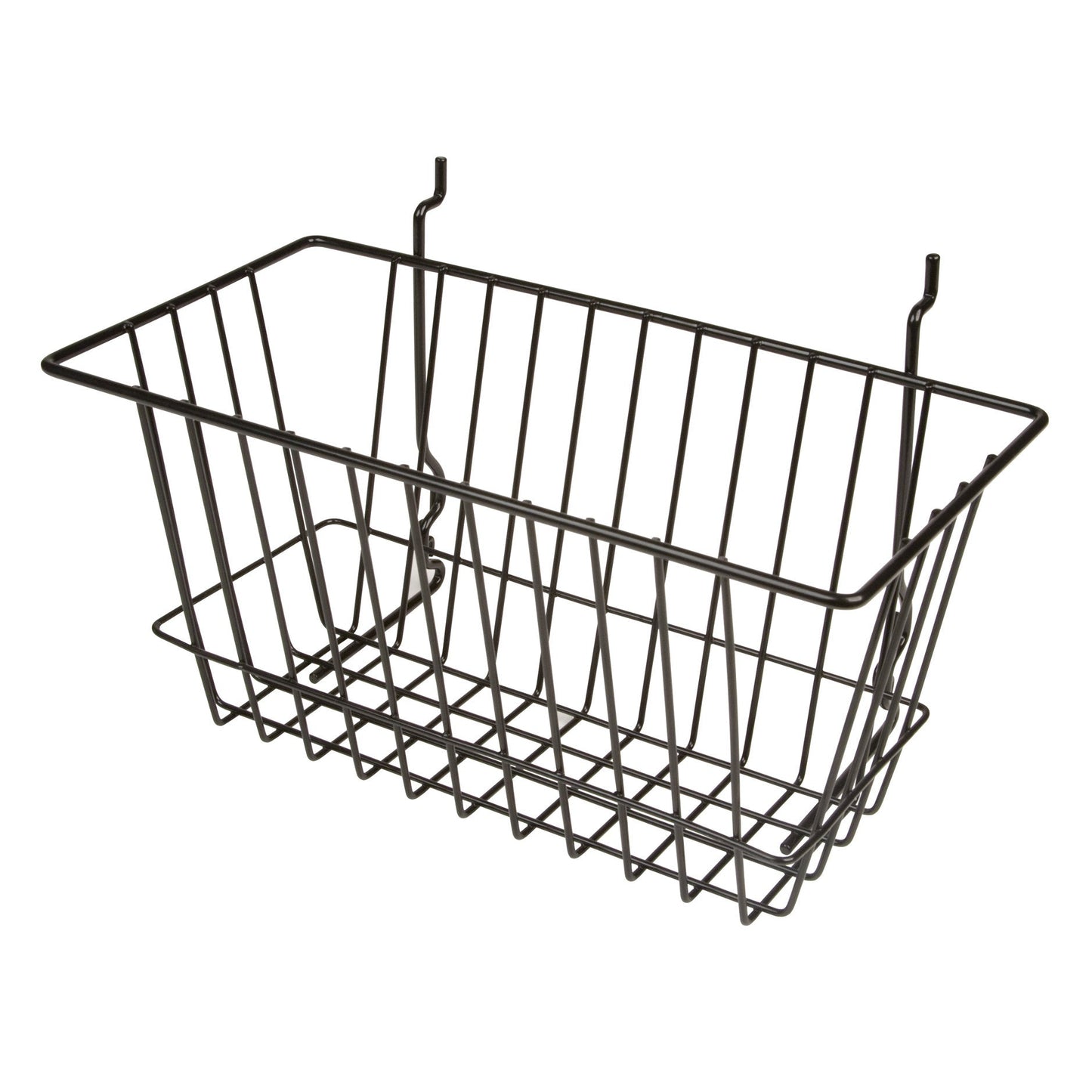 7231395 - NARROW SLATWALL BASKET BLACK 12"X6"X6"
