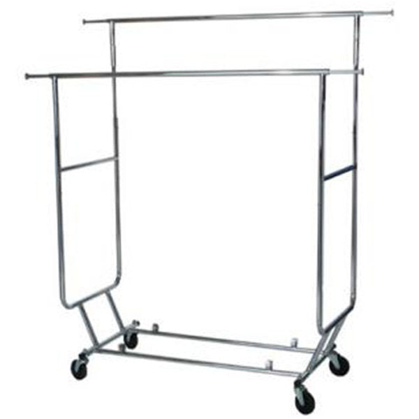 7300380 - PORTE-VÊTEMENTS RÉGLABLE DOUBLE RAIL CHROME