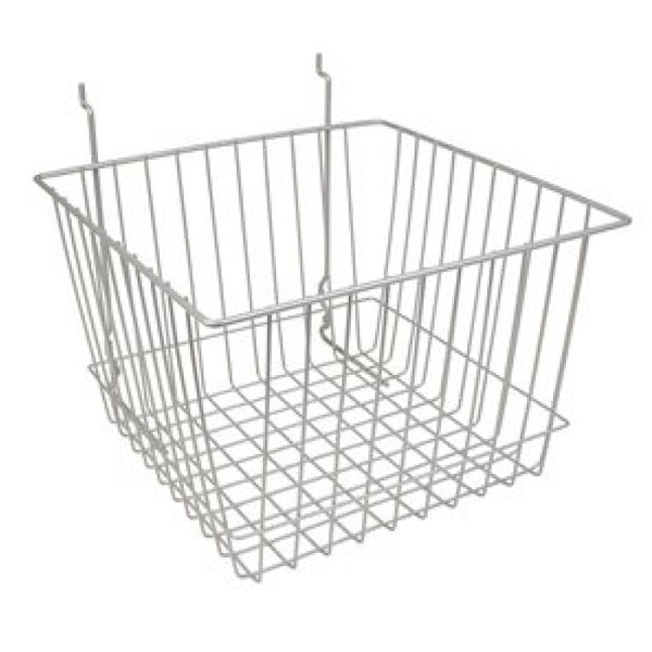 7231387 - 12"X12"X8"H DEEP EPOXY CHROME BASKET FOR RETAIL STORE