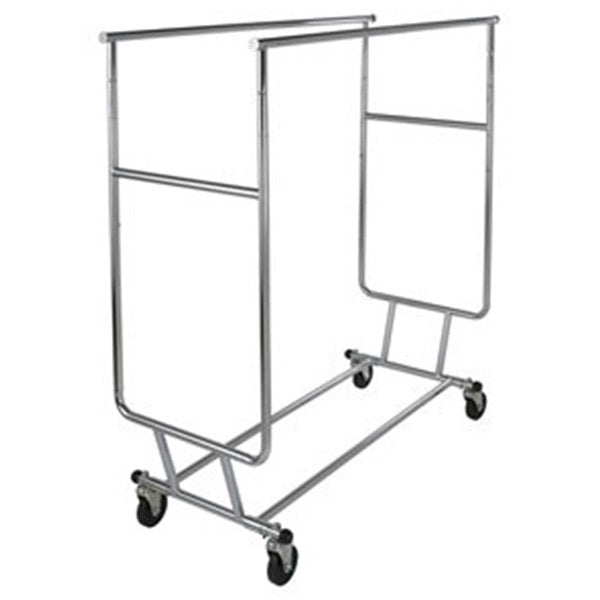 7300380 - PORTE-VÊTEMENTS RÉGLABLE DOUBLE RAIL CHROME