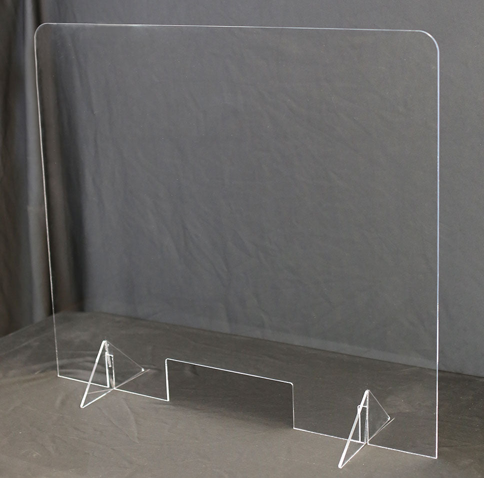7232704 - Acrylic Counter Shield 36"W x 31.5"H with Acrylic Stand 1-8" Thick