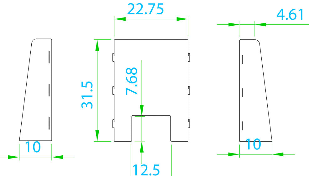 7232706 - Acrylic Counter Shield with Side Panels 23.5"W x 31"H x 1-8" Thick