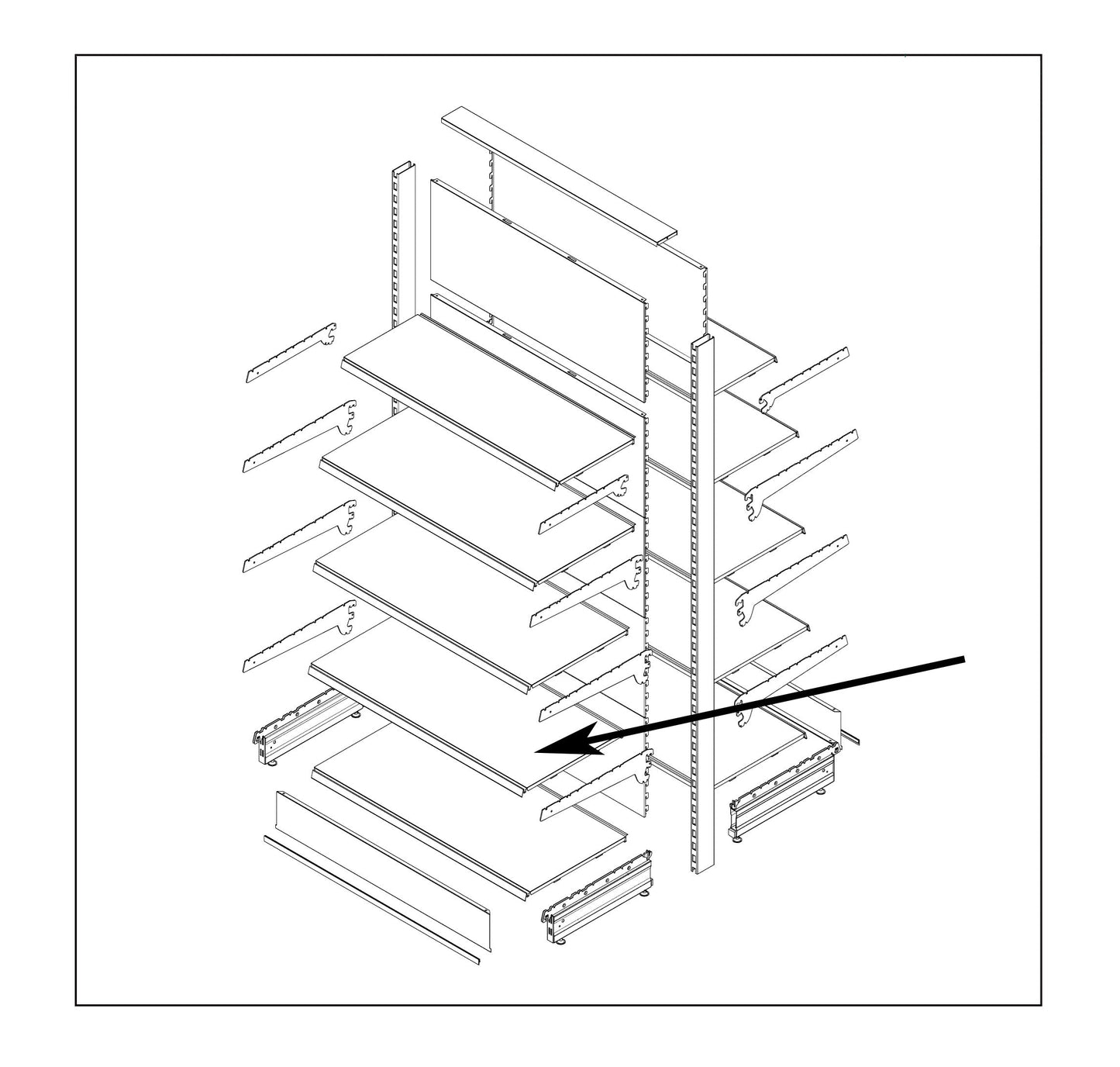 Gondola wire shelf