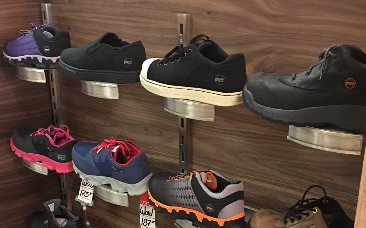 SS - SHOE SHELF WITH SIGN HOLDER 8"