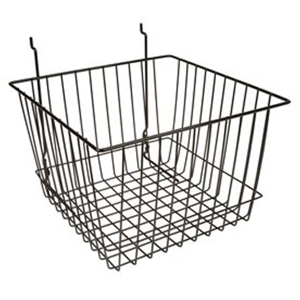 7231385 - DEEP SLATWALL MULTI BASKET BLACK 12"X12"X8"