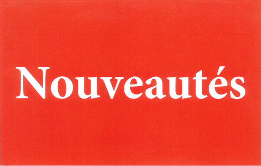 7900814 - ENSEIGNE NOUVEAUTES 2 FACE 7"X11"