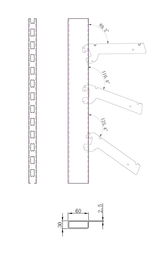 Q-Line  shelf bracket 8"