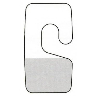 7000209 - ADHESIVE CLEAR 'J' HOOK TAB 1 5-8H"X7-8L" PACK OF 100