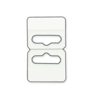 7000965 - FOLD UP HANG TAB W- ADHESIVE PACK 100