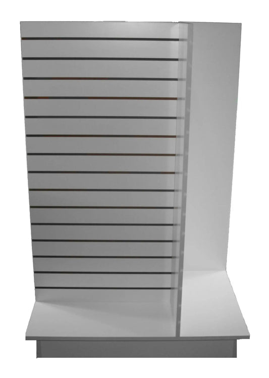 0301 - 4 WAY SLATWALL MERCHANDISER DISPLAY WHITE 36"