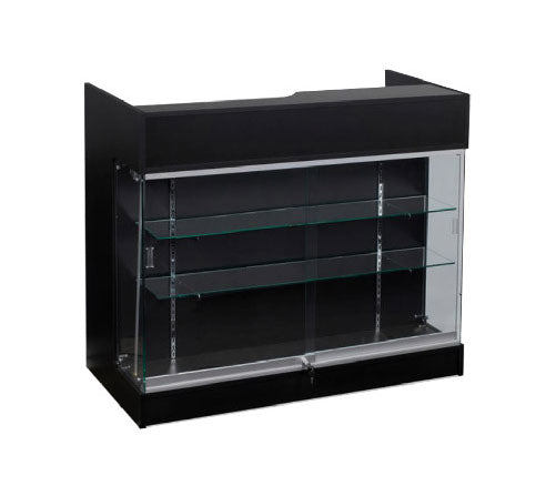 7200506 -  BLACK LEDGETOP COUNTER WITH SHOWCASE 22''X48''X42''