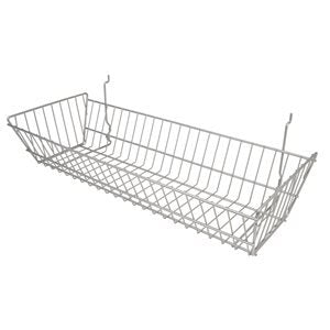7231372 - 24"X10"X5"H DOUBLE SLOPING EPOXY CHROME BASKET