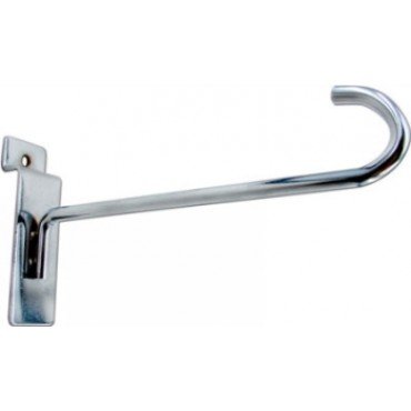 SLATWALL HOOK WITH RETURN CHROME