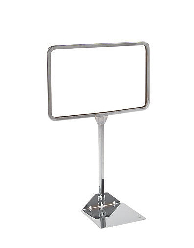 0325 - CHROME SIGN HOLDER 11" x 7"H