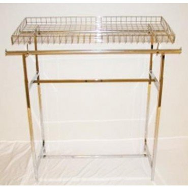7300154 - GRID BASKET RACK TOPPER CHROME