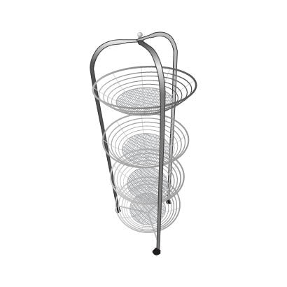 7300333 - 4 TIER BASKET STAND 35.5"H