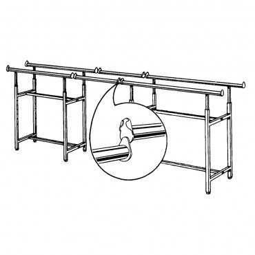 7300345 - 60"L CHROME ADD-ON HANGRAIL