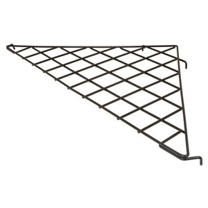 7535189 - BLACK TRIANGULAR GRID SHELF 24"x24"x34-1-2"