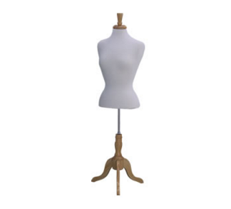 7601818 -  3 piece ladies short beige bust form with maple neck block and maple tripod