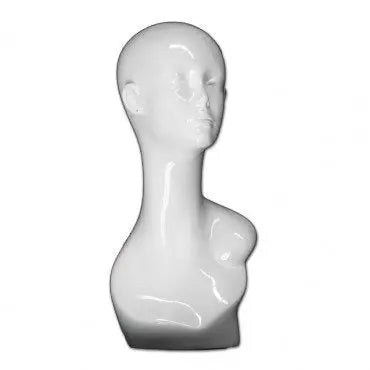 7603103 - GLOSSY FEMALE MANNEQUIN HEAD WHITE