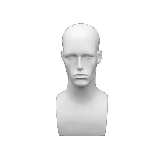 7603113 - MATTE WHITE MALE HEAD DISPLAY