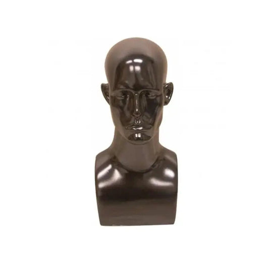 7603115 - GLOSSY BLACK MALE HEAD DISPLAY