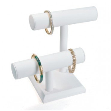 6021 - 2 BAR BRACELET DISPLAYER WHITE