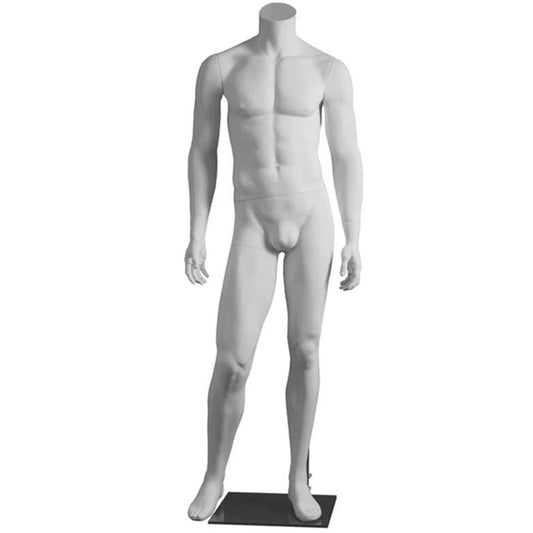 7609076 - MATTE HEADLESS MALE MANNEQUIN FIBERGLASS