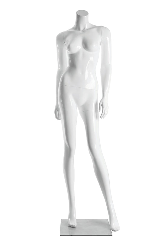 7609072 - HEADLESS FEMALE FIBERGLASS MANNEQUIN MATTE WHITE
