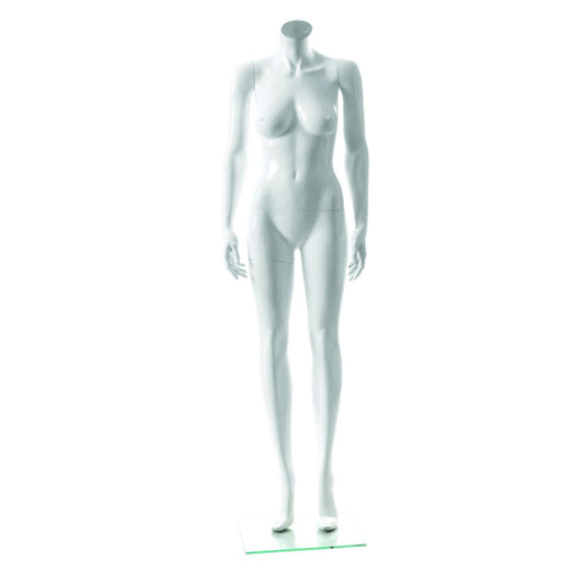 7609070 - HEADLESS FEMALE FIBERGLASS MANNEQUIN WHITE MATTE