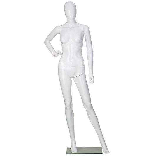 9088 - GLOSSY WHITE PLASTIC FEMALE MANNEQUIN
