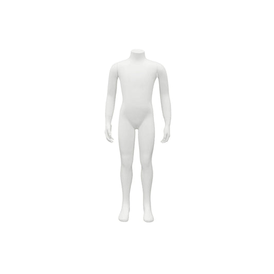 7609997 - HEADLESS CHILD MANNEQUIN MATTE WHITE 8 YEARS OLD