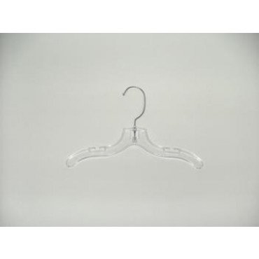 7800010 - CLEAR PLASTIC DRESS HANGER 10" PACK 100