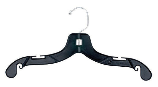 0020 - BLACK PLASTIC HANGERS 10" BOX OF 100